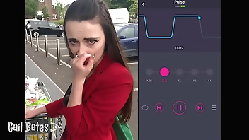 Preview: Public remote vibrator play and sex on balcony