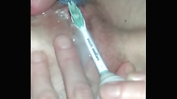 Petite blonde fuck and cum