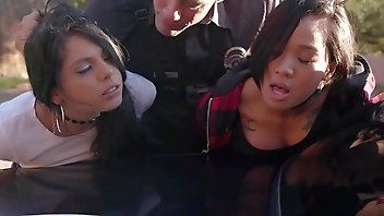 Two chick getting arrested and fucked - Honey Gold, Gina Valentina