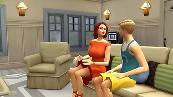 Fucks His step mom After She Catches His step son Masturbating In Front Of The Computer