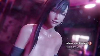 Tifa double handjob by bulgingsenpai