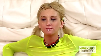 Skinny blonde sex doll Tallie Lorraine gets fucked hard by date