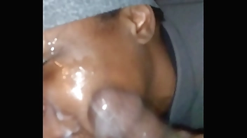 I slapped her with my dick then gave her a facial