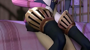 Takeba and Mitsuru lesbian hentai sex