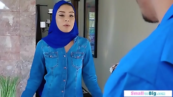 Arab teen getting fucked by two big guys