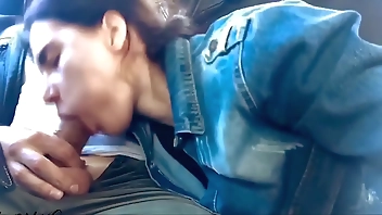 Girl  Blowjob Big Cock Stranger in the Car - Cum in Mouth