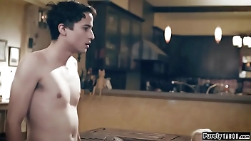 Busty stepmom anal by hubby and stepson