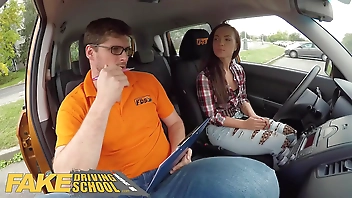 Fake Driving School Hot learner Kristy Black fucked doggy style