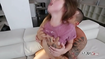 Precious tight teen gets hardly impaled by a rough guy