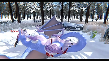 Dragon girl and her tail