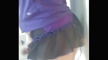 Crossdresser anal dildo