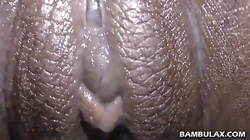 Young ebony butt doggystyle internal cumshot