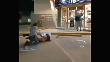 Bitch in Mexico sucking dick infront of gas station