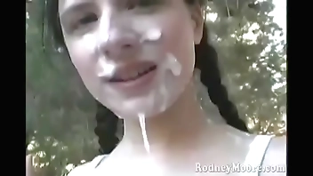 Public Cumshot-Lena Ramon Walks in Public wearing huge Rodney Blast