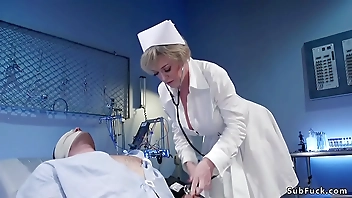 Busty Milf nurse dominates male patient