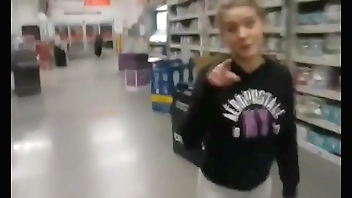 Stranger girl sucks my dick in Walmart