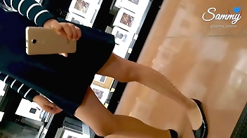 Amateur teen flashing in the cinema, and taking off her panties.