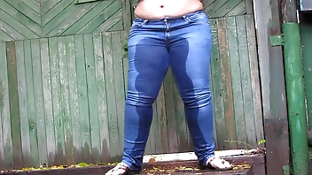 Golden showers and farting in public outdoors. Amateur fetish compilation from chic bbw with big booty and hairy pussy.