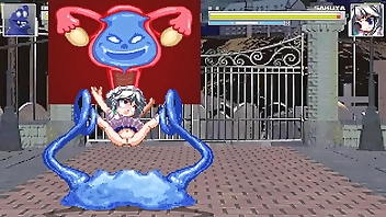 Blob/Slime Get Inside Sakuya and Reisen