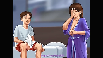 Saw her masturbate and helped cum - SummerTimeSaga.2