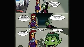 Beast Boy taking a shower with Stellar