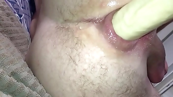 Anus suction cup and dildo anal fuck