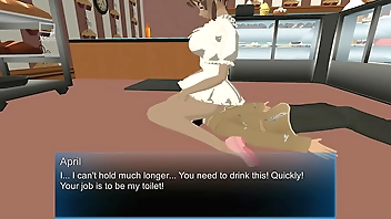 3D game: FEM U, humiliation fart fetish