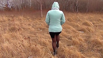 Good sex outdoors with a married hot wife in pantyhose for $ 40 and a mouthful of sperm [XSanyAny]