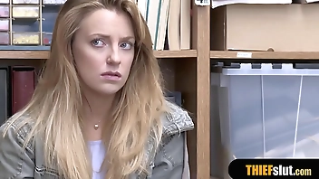 Virgin shoplifter teen rough fucked by a cop on CCTV