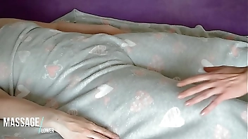 Amateur Romantic Massage - European Babe under hairy Blanket