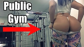 Morena Safada Se Exibindo na ACADEMIA, Mostrando os peitos e Masturbando Gostoso - Hot Gym Girl Emanuelly Raquel