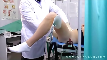 Vibro orgasm on gyno chair