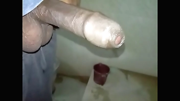Young indian boy masturbation cum after pissing in toilet