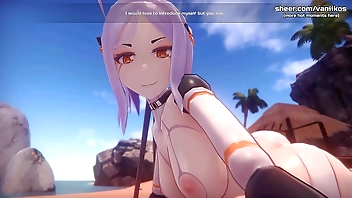 [1080p60fps]Hot anime elf teen gets a gorgeous titjob after sitting on our face with her delicious and petite pussy l My sexiest gameplay moments l Monster Girl Island