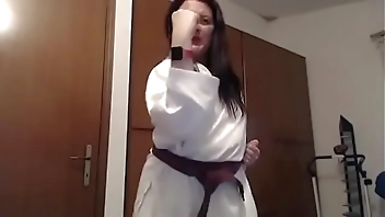 Your girlfriend is a young karateka and she kicks your ass