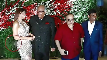 Boney Kapoor grabbing Urvashi Rautela ass and boobs press live on camera