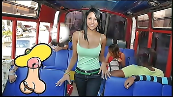 CULIONEROS - Young Colombian Babe Boards A Bus & Gets  Fucked