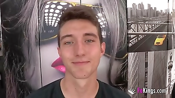 1 pussy, two cocks. Petite skinny Polish teen Angelina's first porn scene