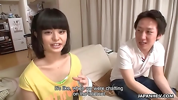 Japanese pornstar, Shimizaki Rika visits her loyal fan unannounced, uncensored