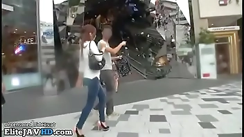 Japanese beauty convinces guy to fuck in hotel