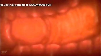 Pau socando uma buceta até gozar no útero