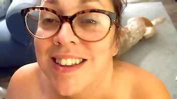 Surprise Video - Big Tit Nerd MILF Wife Fucks with a Blowjob and Cumshot Homemade