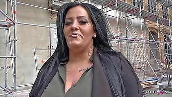 GERMAN SCOUT - BBW Teen Ashley bei Strassen Casting gefickt