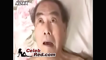 Japanese busty nurse fuck grandpa (Who is she?)