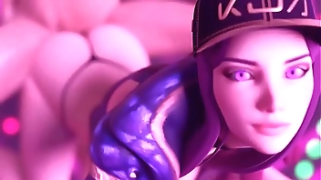 Akali Fucked from behind ( Blender Animation)