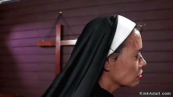 Huge ass nun anal fucks lesbian