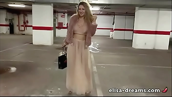 Flashing naked under my seethru outfit