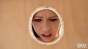 Massage the dominates Redhead Ella Hughes by spanking her really hard