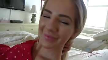 Barbie wakes up to pussy being eaten and jacks off cock (POV) Bella Rose