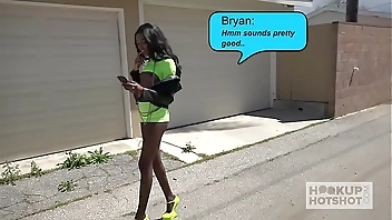 Gorgeous ebony slut Chanel Skye gets her ass pounded rough